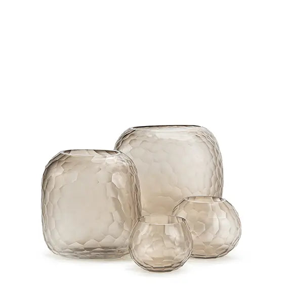 Vase Somba Familie in der Farbe Smokegrey  - mundgeblasene Glasvasen von Guaxs