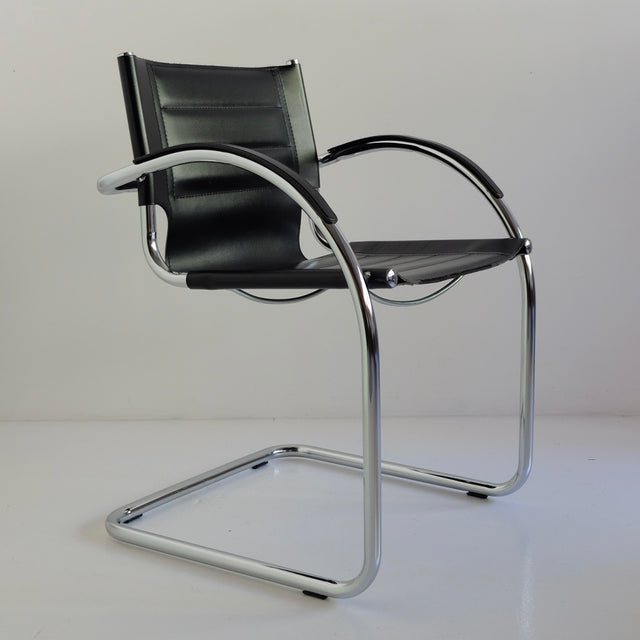 Vintage cantilever chair Mart Stam leather
