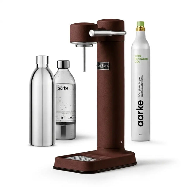 Aarke Carbonator 3 Komplett-Set Burgundy – Wassersprudler + Edelstahlflasche + CO2 Zylinder – DesignWe.Love
