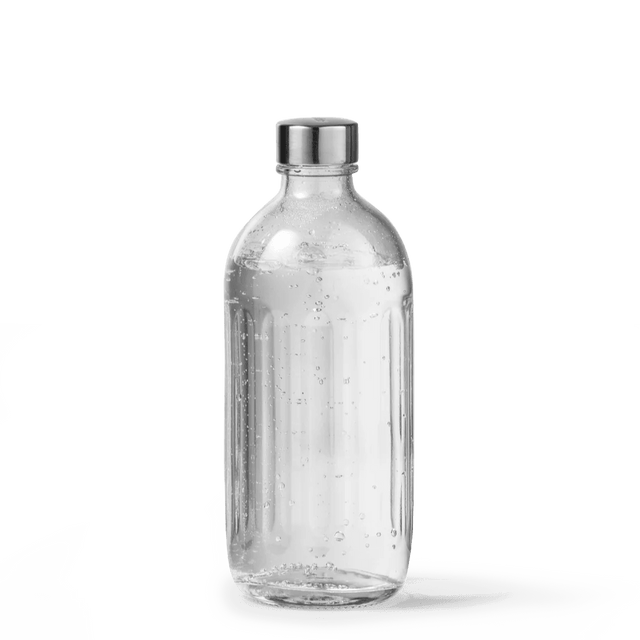 Aarke Flaschen & CO2 Nachfüll - Set für Carbonator Pro - Edelstahl + Glasflasche + CO2 - DesignWe.Love