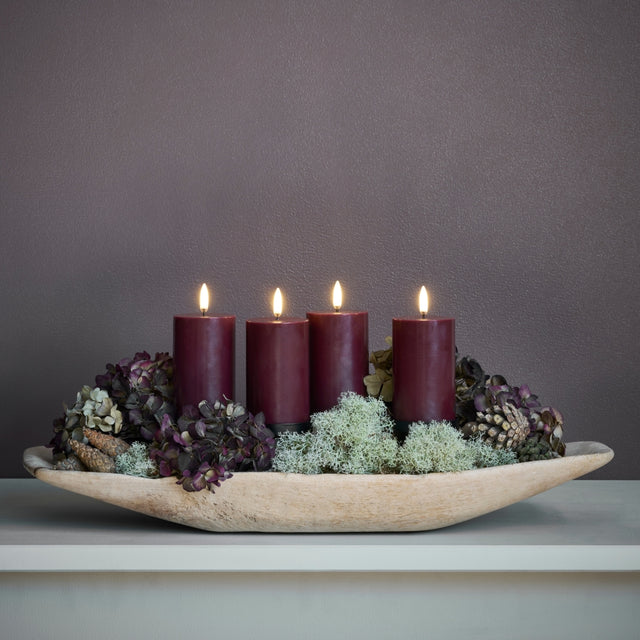 Advent Pillar Giftbox - Set aus Kerzen, Kerzenhalter, Fernbedienung - Uyuni Lighting