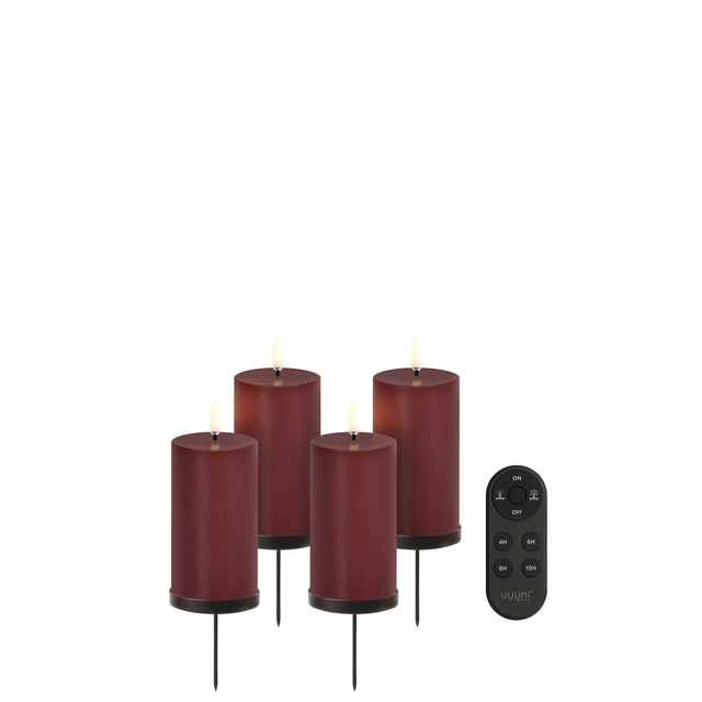 Advent Pillar Giftbox - Set aus Kerzen, Kerzenhalter, Fernbedienung - Uyuni Lighting