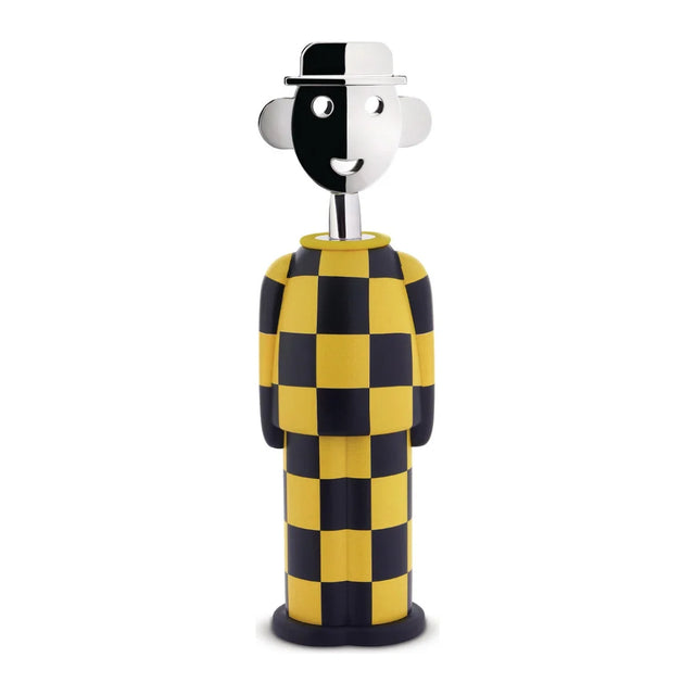 Alessi Korkenzieher Alessandro M. Dekor Giallo e Nero, Design Alessandro Mendini