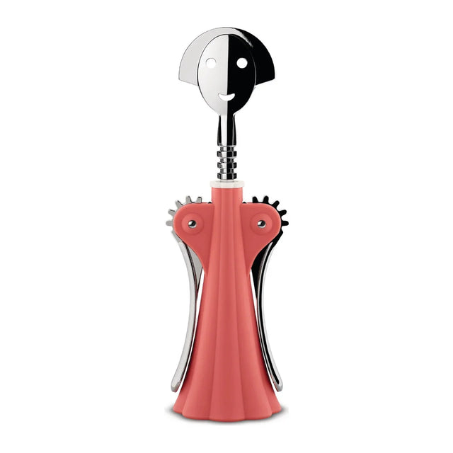 Alessi Korkenzieher Anna G. in Rosa mit verchromtem Zamak, Design Alessandro Mendini