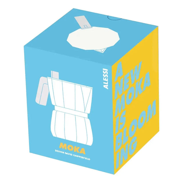 Alessi Moka Espressokocher von David Chipperfield in der Geschenkverpackung