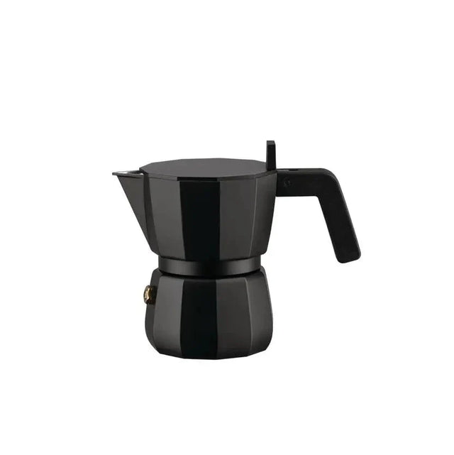 Alessi Moka Espressokocher in Schwarz für 1 Tasse, Mokkakanne von David Chipperfield