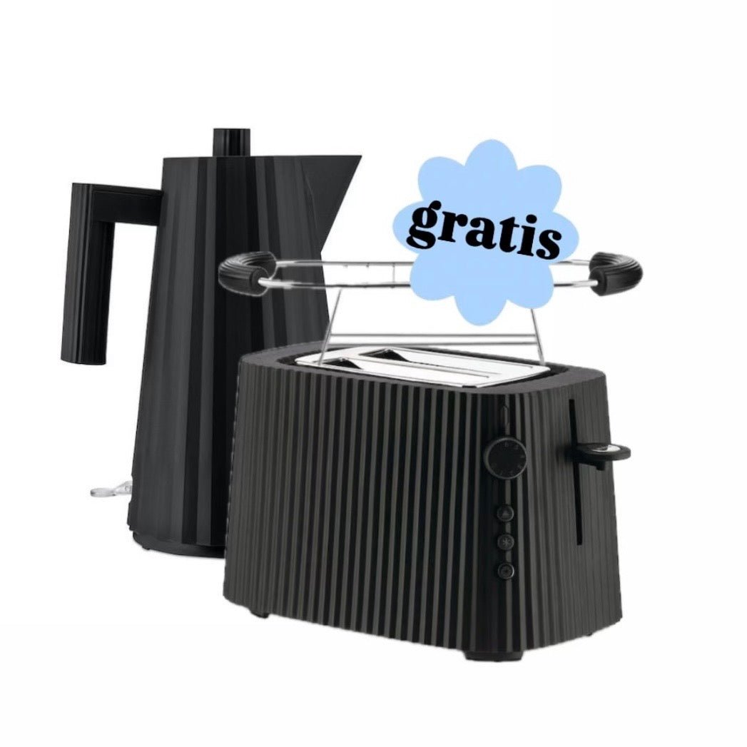 Alessi Plissé Set Schwarz – Wasserkocher + Toaster + Gratis Aufsatz ...