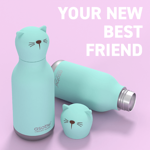 Asobu Trinkflasche Kinder - Tierfigur Thermosflasche - DesignWe.Love