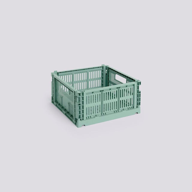 Aufbewahrungsbox Colour Crate Medium Square, Sage Green - HAY - DesignWe.Love