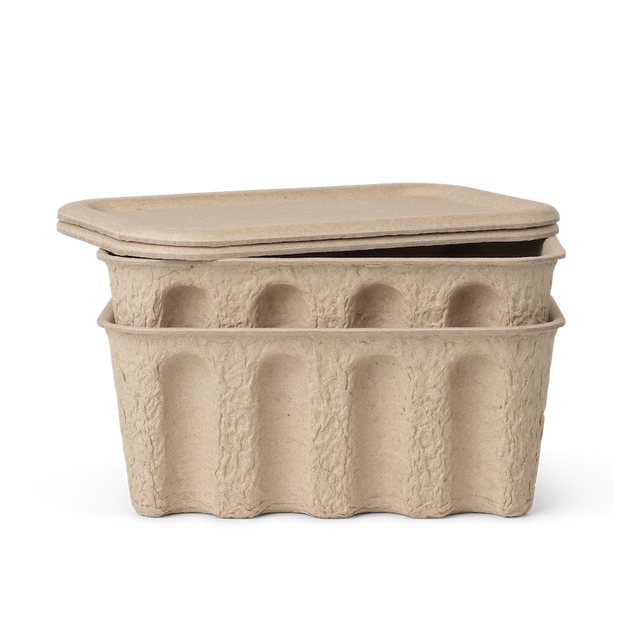 Aufbewahrungsbox Groß – Paper Pulp 2er Set von ferm LIVING