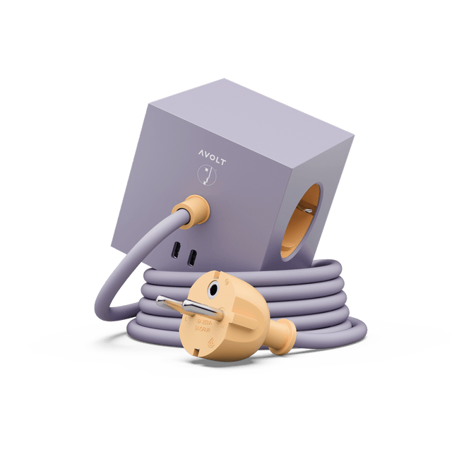 Avolt Square 1 Steckdosenwürfel mit Kabel & USB-C – Bauhaus-Archiv Edition