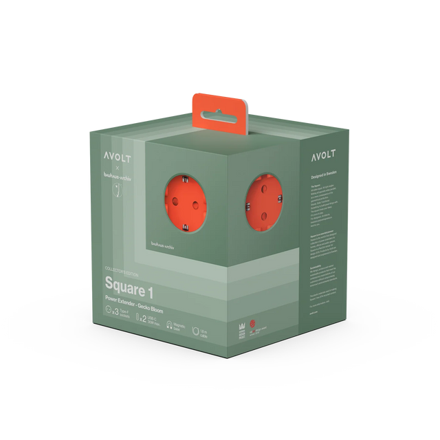 Avolt Square 2 Gecko Bloom Bauhaus Archiv Steckdosenleiste USBC