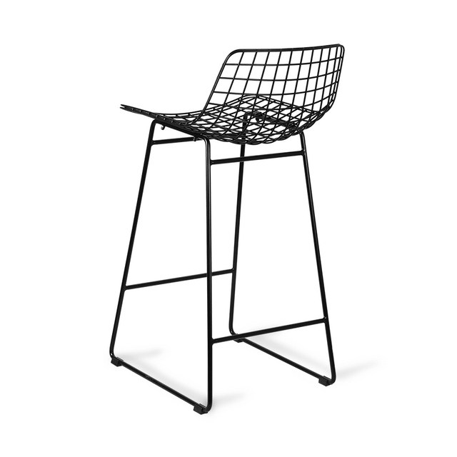 HKliving Wire Barhocker schwarz im Detail