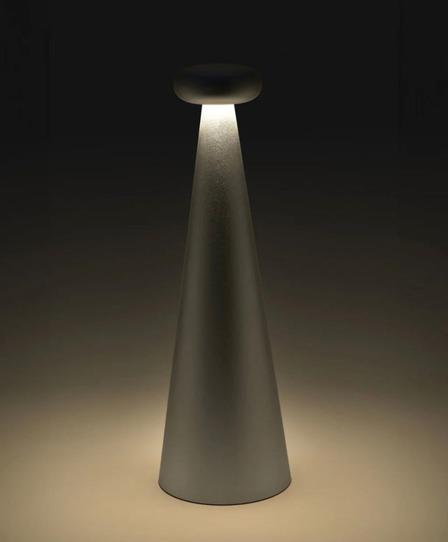 Alessi Bedin Akku Tischleuchte Grau, Detail