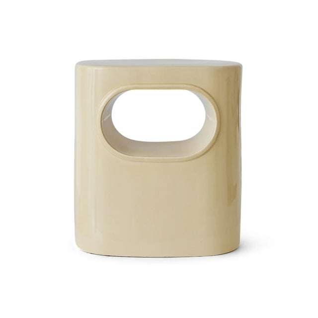 HKliving Space Beistelltisch aus Keramik in Creme, Freisteller