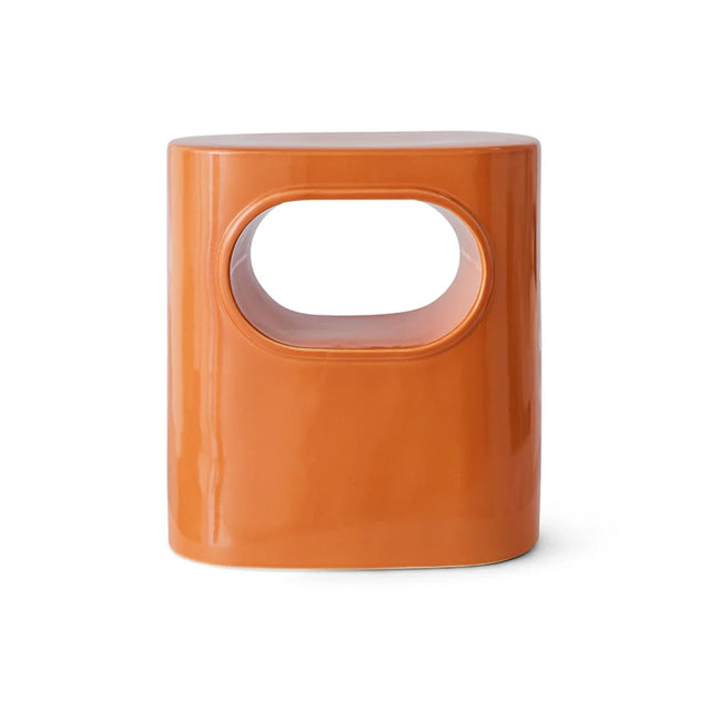 HKliving Space Beistelltisch aus Keramik in Orange, Freisteller