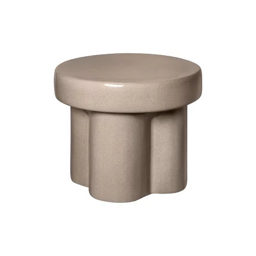 blomus TORU Keramik Hocker in Fungi, niedrige Form, Ø 40 cm skulpturaler Sitzhocker