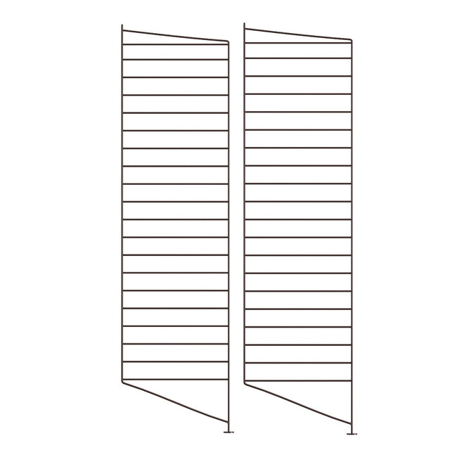 Bodenleiter 2er Set Dunkelbraun 115x30cm - Regalsystem - String Furniture