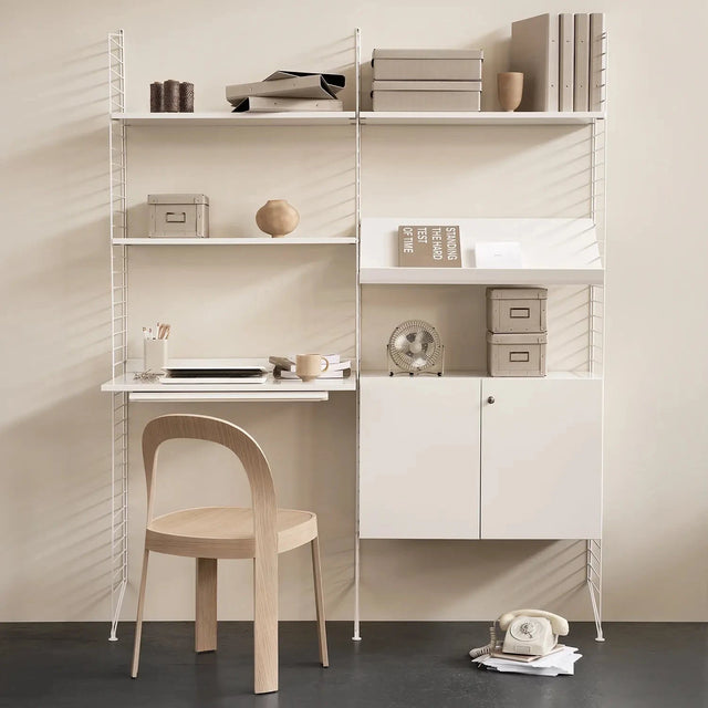 Bodenleiter einzeln weiß 115x30cm - String Furniture Regalsystem