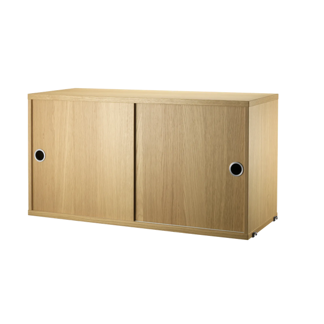 String Schrank mit Schiebetüren 78×30cm Eiche – Hängeschrank für das String Regal