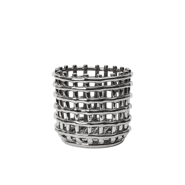 Ceramic Basket Small Silber - ferm LIVING - DesignWe.Love