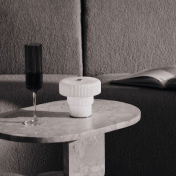 Champagnergläser Flute Ripple grau (2er Set) - ferm LIVING