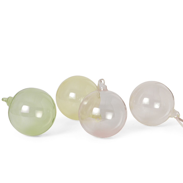 Christbaumkugeln Pastell Mix Large 4er - Set - ferm LIVING - DesignWe.Love