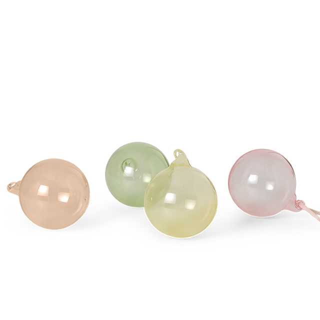 Christbaumkugeln Pastell Mix Medium 4er-Set - ferm LIVING