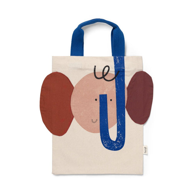 D/7/3Jutebeutel Elephant Tote Bag Kids - ferm LIVING - DesignWe.Love