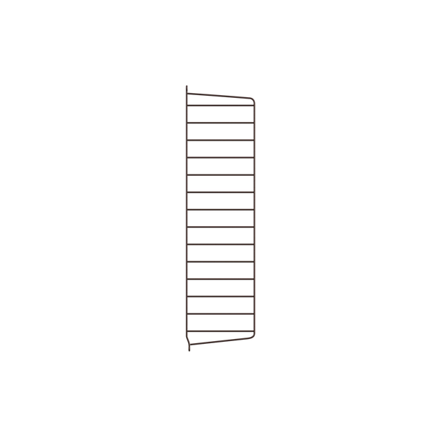 String Wandleiter 75×20cm Dunkelbraun einzeln – Regalleiter String Furniture