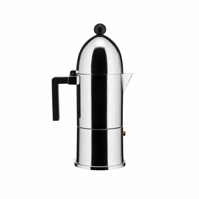Espressokocher La Cupola Chrom - Schwarz, Induktion - Alessi - DesignWe.Love