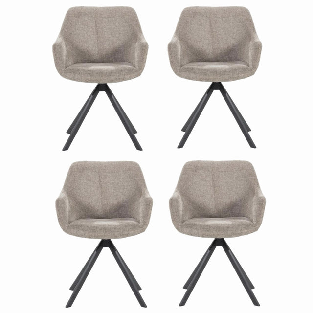 Esszimmerstuehle 4er Set Mamé in Houston Braun - Eleonora