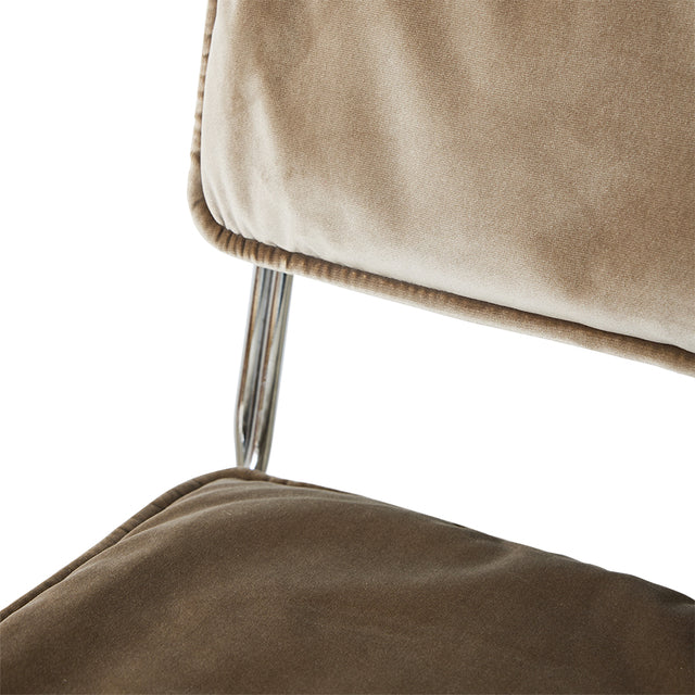 Esszimmerstuhl Endless Dining Chair velvet/dirty chai - HK Living
