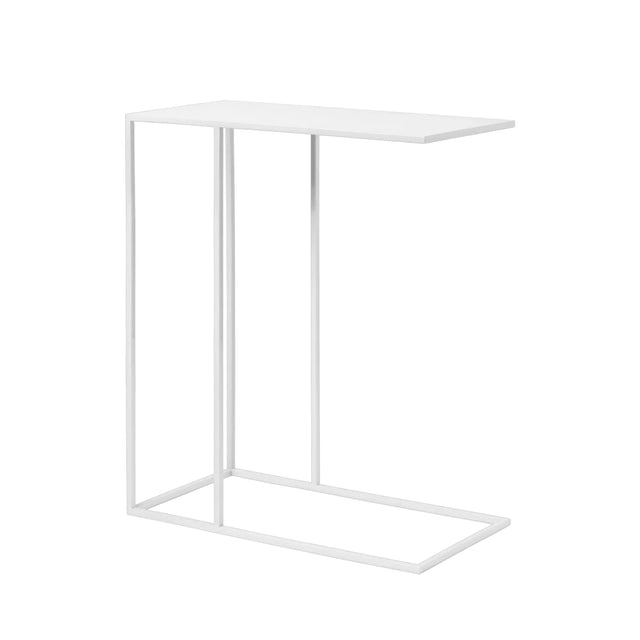blomus Fera Beistelltisch in Weiß, schmaler Sofatisch aus Stahl, 58 cm hoch