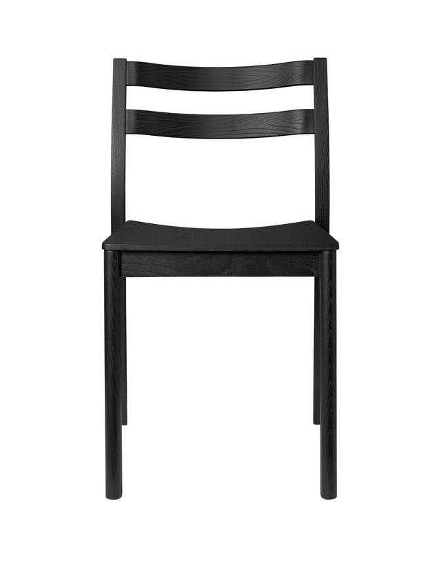 ferm LIVING Boda Esszimmerstuhl Schwarz – stapelbarer Holzstuhl