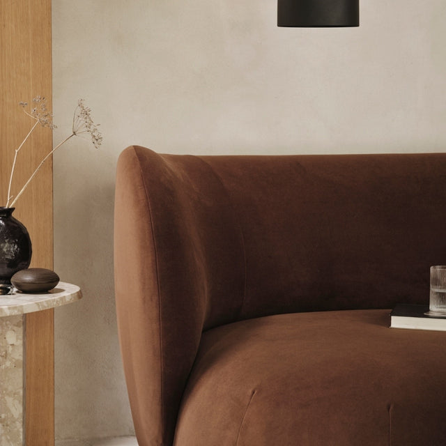 Sofa Rico Lounger, Rich Velvet, Soft Brown - ferm LIVING