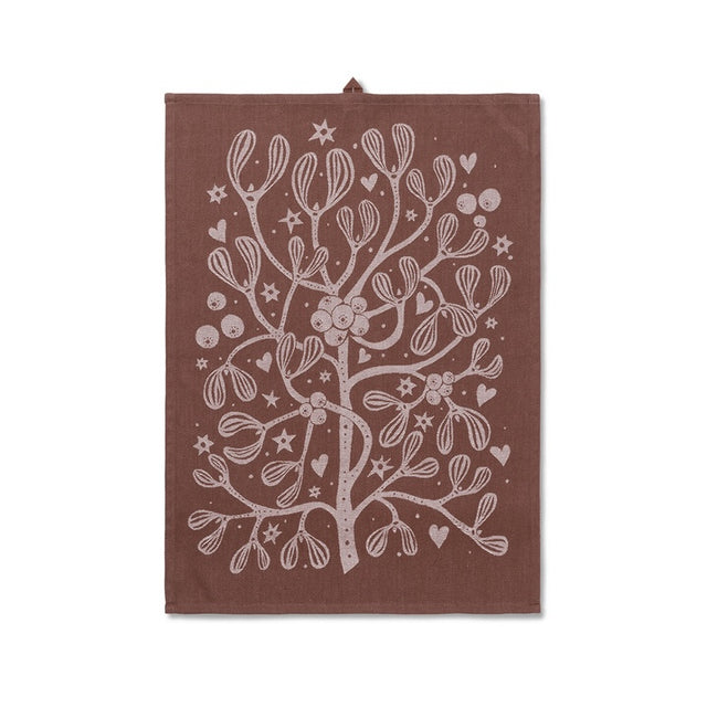 Mistletoe tea towel - ferm LIVING