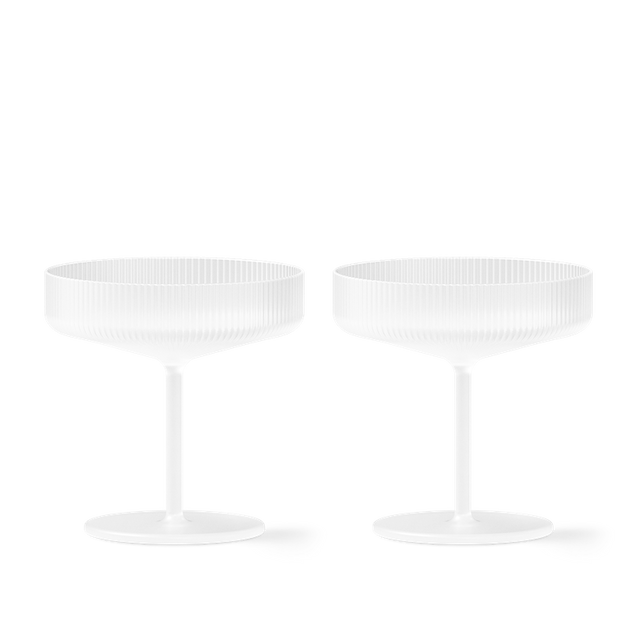 Champagnergläser Ripple Frosted (2er Set) - ferm LIVING