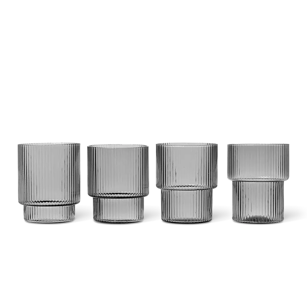 Ripple Trinkgläser 4er Set klar 20cl – ferm LIVING kaufen –