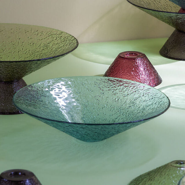 Glasschale Bonbon Large Rot/Blau - Hübsch Interior