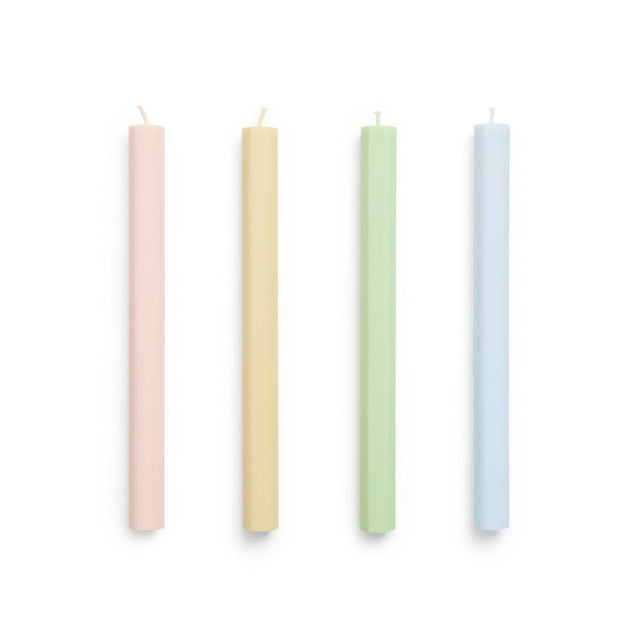 Hexagon Candle 4er-Set Stabkerzen Fresh - HAY