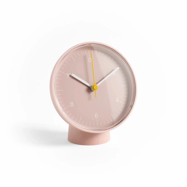HAY Tischuhr Jasper Morrison, lautlose Design-Tischuhr pink, Recycled ABS