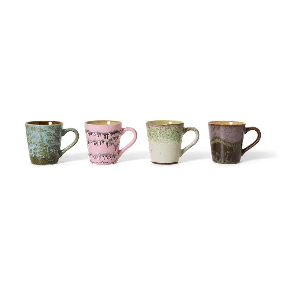 HK Living Espresso Tassen Brutalism 4er Set