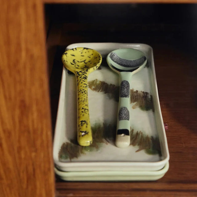 HKliving 70s Ceramics Servierlöffel Mines – 2er Set