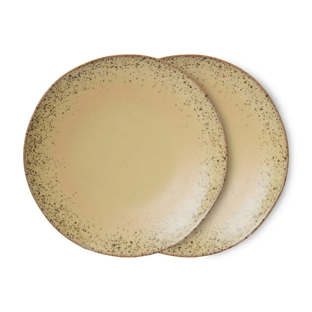 Teller 2er - Set Essteller Grit - 70s Ceramics - HK Living - DesignWe.Love