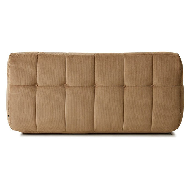 HKliving Lazy Lounge Bench Corduroy Rib Braun in der Rückansicht