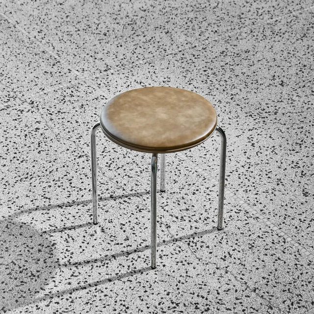 Hocker Comma Khaki auf Terrazzofliesen - House Doctor - DesignWe.Love