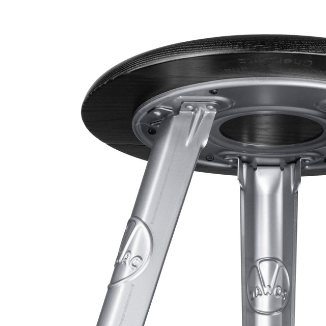 Hocker Schemel Esche schwarz 50cm Naked Steel - Rowac - DesignWe.Love