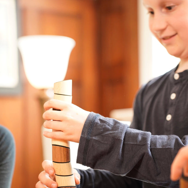 Holzbausteine LOGGOS- Set S Buche/Nuss  - Frechling