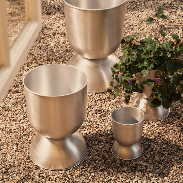 Hourglass Blumentopf Aluminium 42cm Small - ferm LIVING